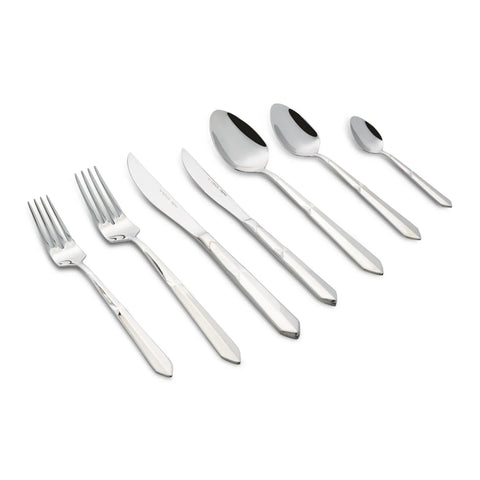 Karaca Diamond 84-Piece Stainless Steel Cutlery Set for 12 People, Silver