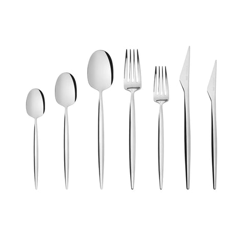 Karaca Thor 84-Piece Stainless Steel Cutlery Set for 12 People, Silver