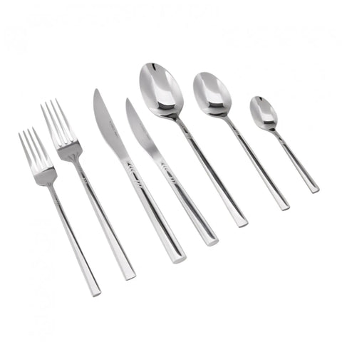 Karaca Santiago 84 Piece Stainless Steel Cutlery Set for 12 People, Silver