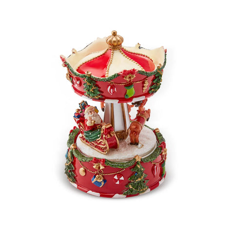 Karaca Home New Year Christmas Musical Carousel, 15cm, Multi