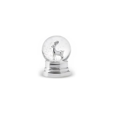 Karaca Home New Year Christmas Reindeer Snow Globe, 4.5cm, Silver