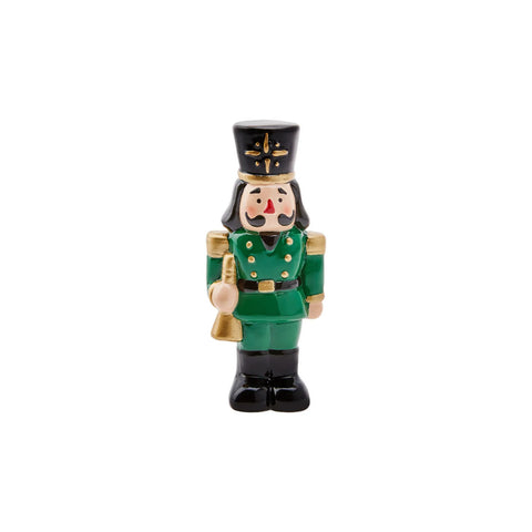 Karaca Home New Year Christmas Ceramic Nutcracker Figure, 12cm, Multi