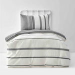 Karaca Home Dobby Woven 100% Turkish Cotton Duvet Cover Set, Single, Black White