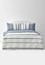 Karaca Home Dobby Woven Duvet Cover Set, King, White Indigo