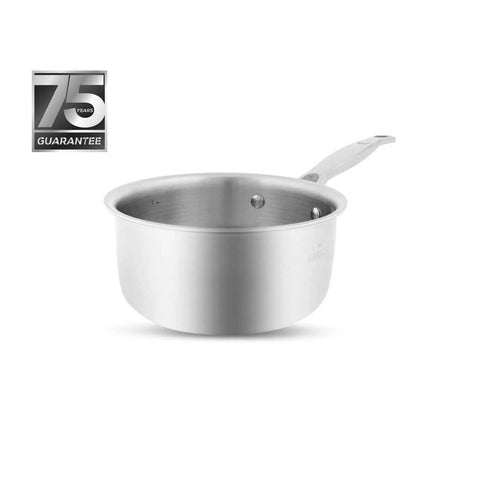 Karaca 3Ply PowerSteel 316+ Stainless Steel Induction Saucepan, 16cm, Silver