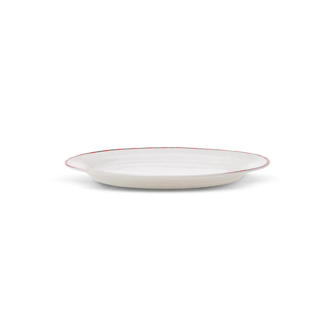 Karaca Aries Porcelain Dinner Plate, 22cm, Red Multi