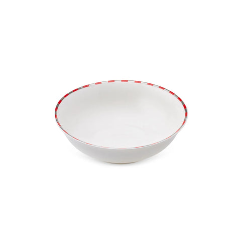 Karaca Aries Porcelain Serving Bowl, 23cm, Red Multi