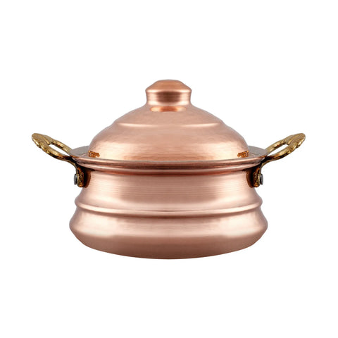 Karaca Alacahöyük Copper Stockpot with Lid, 10cm, Copper