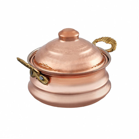 Karaca Alacahöyük Copper Stockpot with Lid, 10cm, Copper