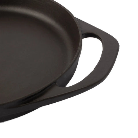 Pot Art Cast Iron Induction Shallow Stock Pot, 22cm, Black