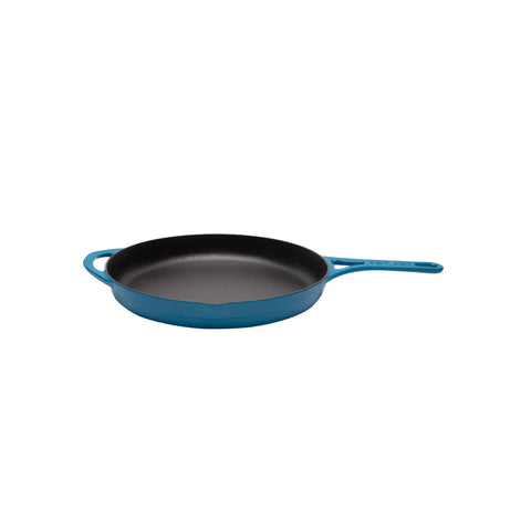 Pot Art Cast Iron Induction Frying Pan, 28cm, Blue