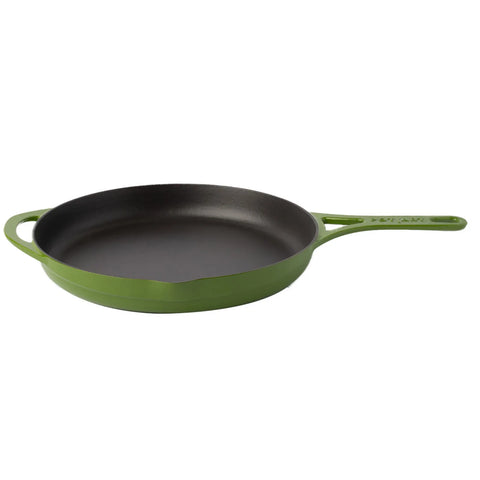 Pot Art Cast Iron Induction Frying Pan, 28cm, Green