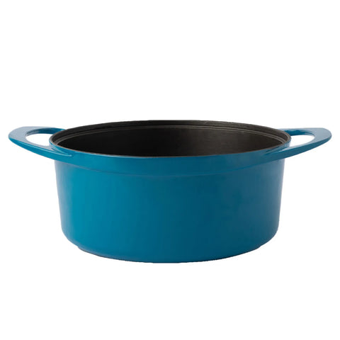 Pot Art Cast Iron Induction Stockpot with Lid, 24cm, Blue