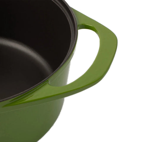 Pot Art Cast Iron Induction Stockpot with Lid, 24cm, Green