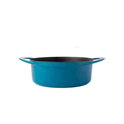 Pot Art Cast Iron Induction Stockpot with Lid, 28cm, Blue