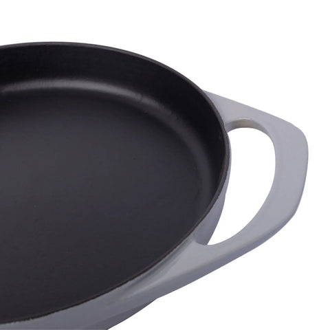 Pot Art Cast Iron Induction Shallow Stock Pot, 22cm, Grey