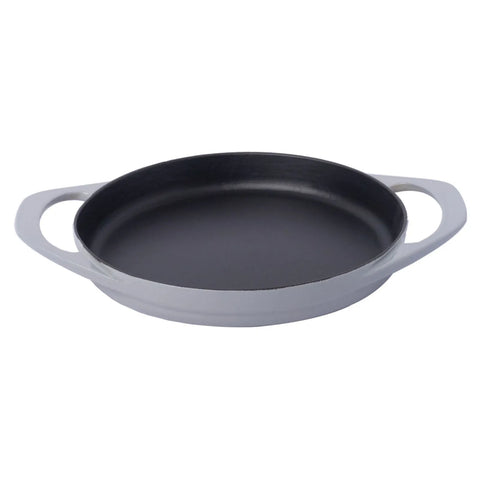 Pot Art Cast Iron Induction Shallow Stock Pot, 22cm, Grey