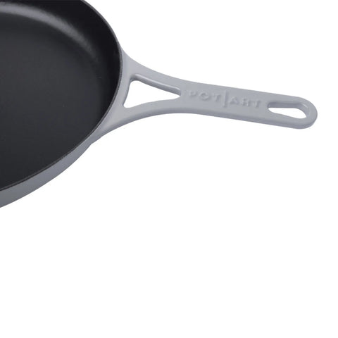 Pot Art Cast Iron Induction Frying Pan, 28cm, Grey