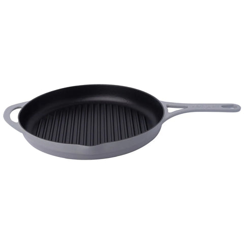 Pot Art Cast Iron Induction Griddle Pan, 28cm, Grey