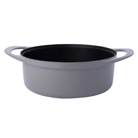 Pot Art Cast Iron Induction Stockpot with Lid, 28cm, Grey