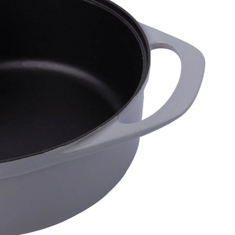 Pot Art Cast Iron Induction Stockpot with Lid, 28cm, Grey