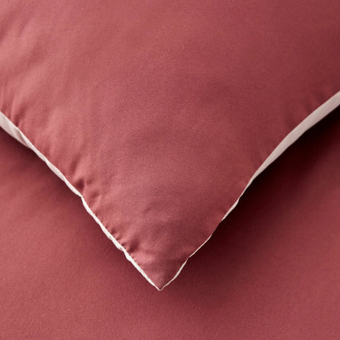 Karaca Home Duvet Cover Set, Double, Burgundy Beige