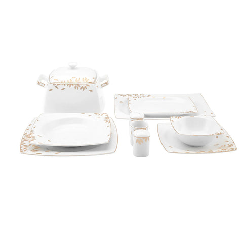 Karaca Sevilla 60-Piece Porcelain Dinner Set for 12 People, Multi