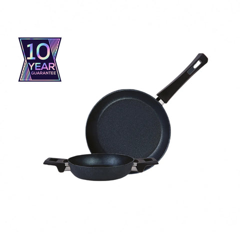 Karaca BioDiamond Power 2-Piece Non-Stick Antibacterial Handle Pan Set, Black