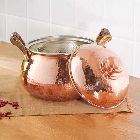 Karaca Mesopotamia Copper Stockpot with Lid, 20cm, Copper