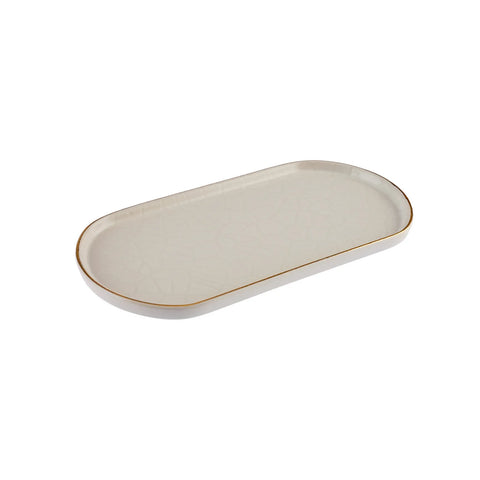 Karaca Calvin Ceramic Serving Platter, 22cm, Multi