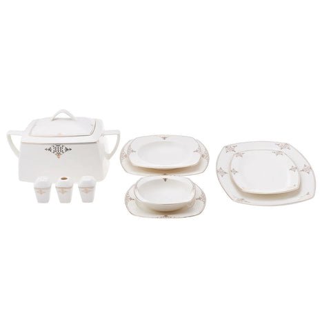 Karaca Milania 60-Piece Porcelain Dinner Set for 12 People, Multi