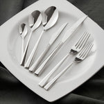 Karaca Valley 84-Piece Stainless Steel Cutlery Set for 12 People, Silver