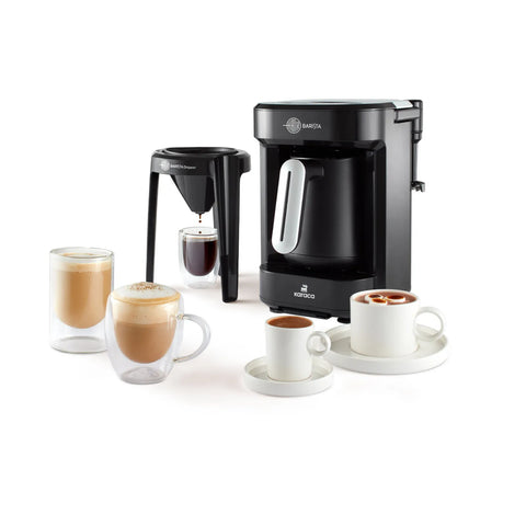 Karaca Hatır Barista Cappuccino and Turkish Coffee Maker, 735W, Pearl White