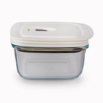 Cookplus Glass Airtight Storage Container, 0.9L, White Transparent