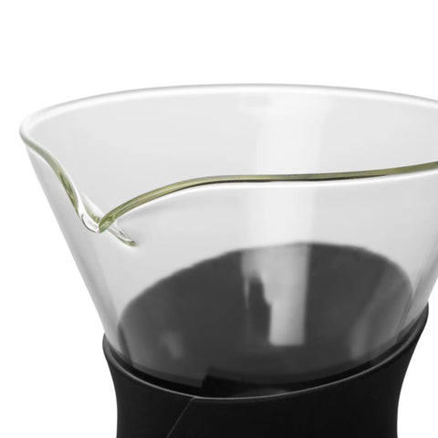 Karaca Brewy Glass Coffee Dripper, 700ml, Black Transparent