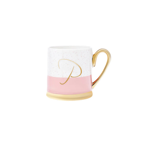 Karaca Letter P Porcelain Mug, 330ml, Multi