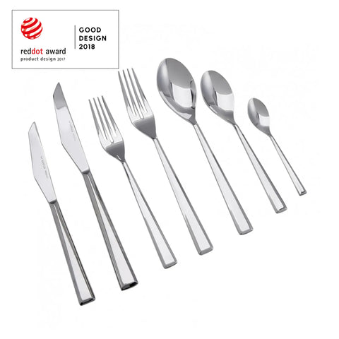 Karaca Valley 84-Piece Stainless Steel Cutlery Set for 12 People, Silver