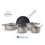 Karaca Mastermaid BioDiamond 9-Piece Non-Stick Cookware Set, Beige Silver