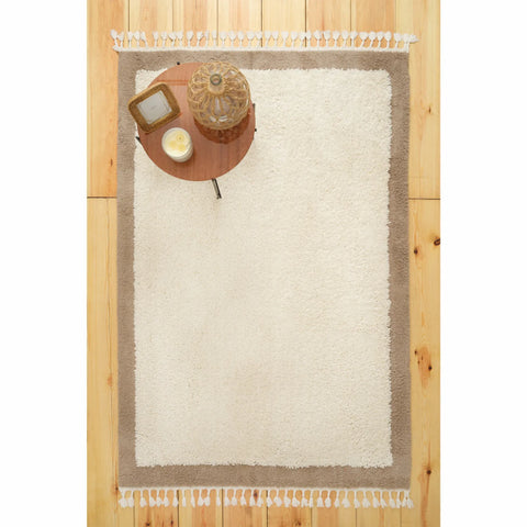 Kasmir Rugs 724 Plushy Coco Rug, 160cmx230cm, White Brown