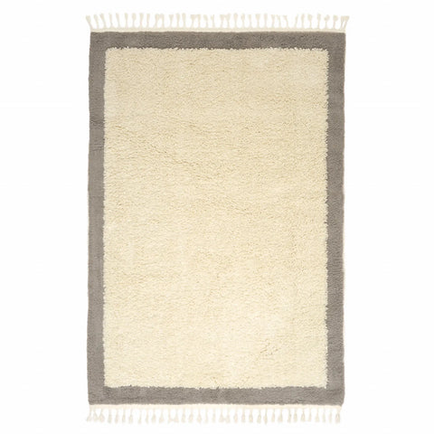 Kasmir Rugs 724 Plushy Coco Rug, 120cmx180cm, White Brown