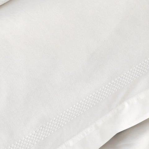 Karaca Home White Collection Livia 100% Turkish Cotton Duvet Cover Set with Bed Sheet, Double, White