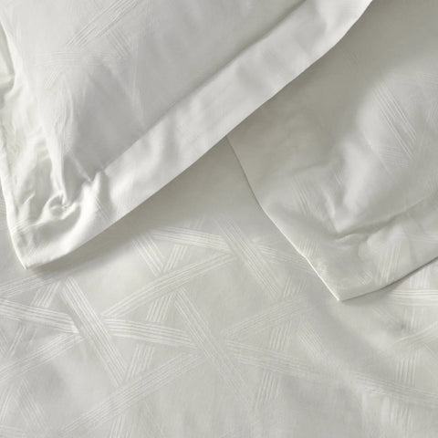 Karaca Home White Collection Santino 100% Turkish Cotton Duvet Cover Set with Bed Sheet, Double, White