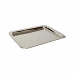 Karaca Home Dots Glass Decorative Tray, 28cmx19cm, Silver