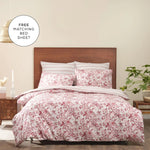 Carina Madison Purify Duvet Cover Set with Bed Sheet, Double, Pink Multi