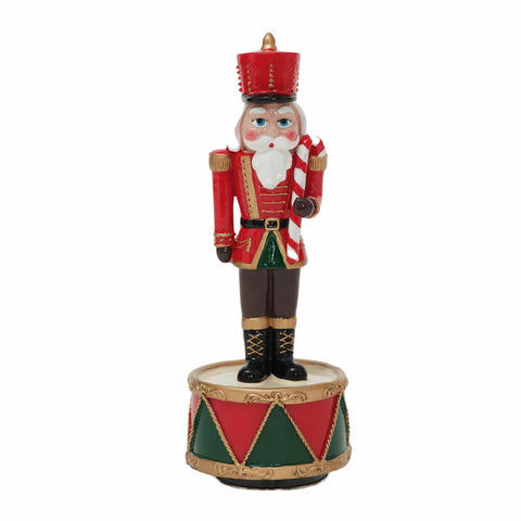 Karaca Home New Year Christmas Musical Nutcracker Figure, 8cmx8cmx12cm, Red Multi