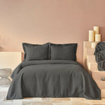 Karaca Home Back To Basic Bedspread Set, Single, Anthracite