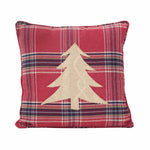 Karaca Home Woodland Christmas Tree Cozy Cushion, 45cmx45cm, Red Multi