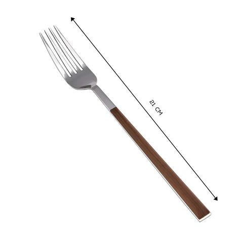 Karaca Salzburg Stainless Steel Table Fork, 21cm, Brown