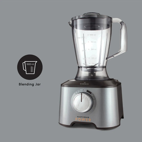 Karaca Mastermaid Power Multifunctional 10 in 1 Food Processor Set, 2000W, 1.5L, Galaxy Grey