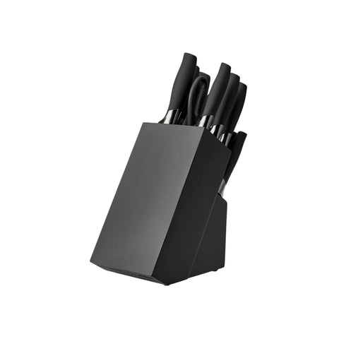 Karaca Gemme Gray 14 Piece Knife Set with Stand, Black